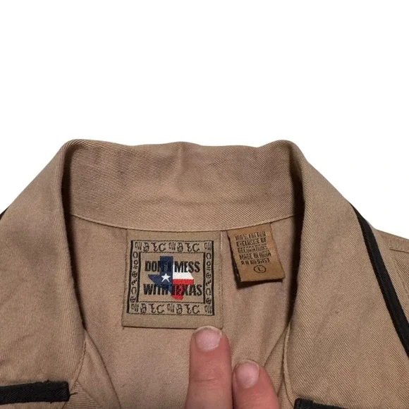 Don't Mess With Texas Giraffe Safari Button Up Vest Women's Large FLAW - Picture 5 of 7